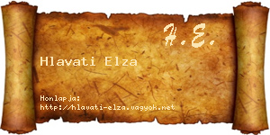 Hlavati Elza névjegykártya